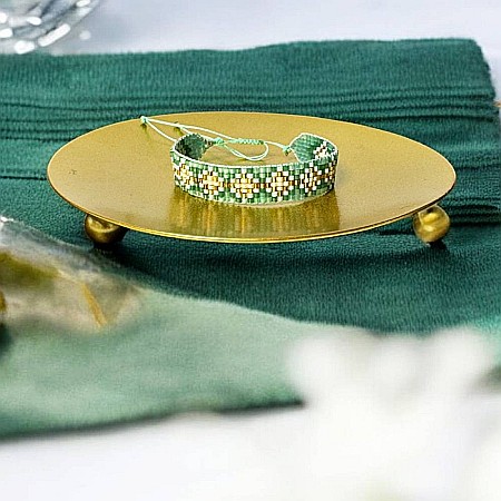 Bratara dama eleganta Yara din margele Miyuki turcoaz impletita pe snur [1]