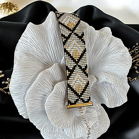 Bratara dama handmade din margele Miyuki, impletita Felippa [3]