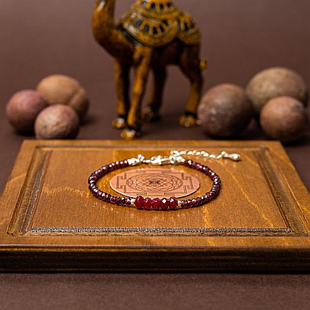 Bratara dama Kavin din pietre semipretioase de Granat si Rubin, inchidere si accesorii din argint 925 [9]