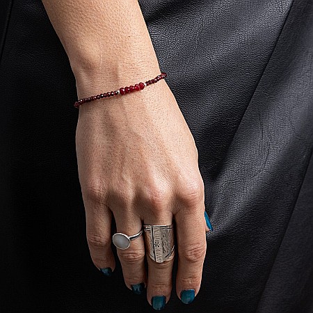 Bratara dama Kavin din pietre semipretioase de Granat si Rubin, inchidere si accesorii din argint 925 [15]