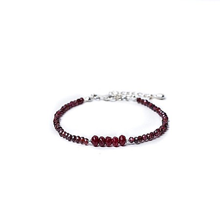 Bratara dama Kavin din pietre semipretioase de Granat si Rubin, inchidere si accesorii din argint 925 [17]