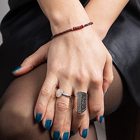 Bratara dama Kavin din pietre semipretioase de Granat si Rubin, inchidere si accesorii din argint 925 [2]