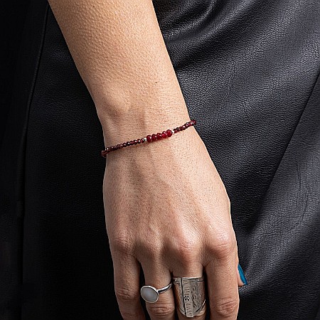 Bratara dama Kavin din pietre semipretioase de Granat si Rubin, inchidere si accesorii din argint 925 [5]