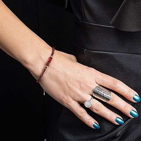 Bratara dama Kavin din pietre semipretioase de Granat si Rubin, inchidere si accesorii din argint 925 [3]