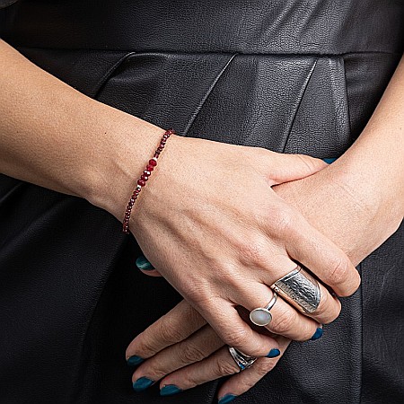 Bratara dama Kavin din pietre semipretioase de Granat si Rubin, inchidere si accesorii din argint 925 [16]