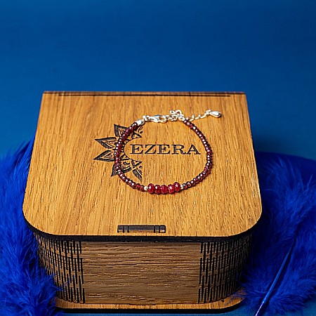 Bratara dama Kavin din pietre semipretioase de Granat si Rubin, inchidere si accesorii din argint 925 [11]