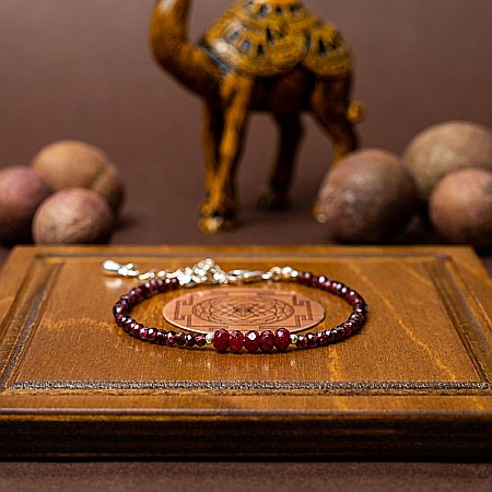 Bratara dama Kavin din pietre semipretioase de Granat si Rubin, inchidere si accesorii din argint 925 [7]