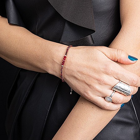 Bratara dama Kavin din pietre semipretioase de Granat si Rubin, inchidere si accesorii din argint 925 [14]