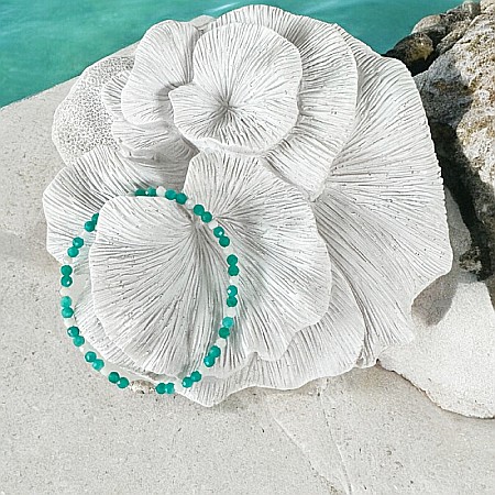 Bijuterii Amazonit - Bratara dama Mara din Amazonit si Piatra Lunii cu accesorii din argint 925