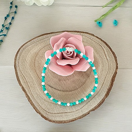 Bratara dama Mara din Amazonit si Piatra Lunii cu accesorii din argint 925 [6]