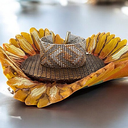 Bratara dama multistrat Helia, impletita manual din margele de nisip Miyuki [1]