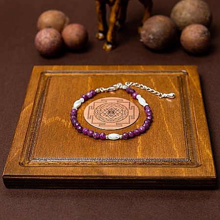 Bratara dama Naveen din pietre naturale de Rubin cu sistem de inchidere din argint 925 [3]