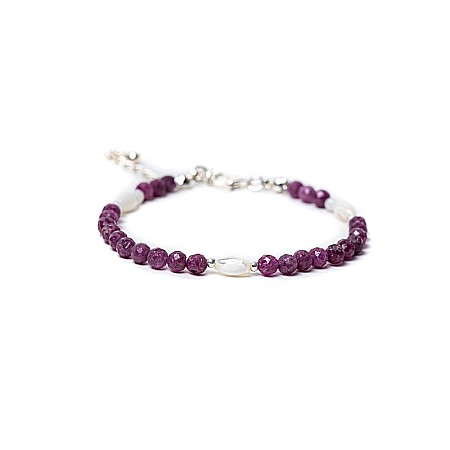 Bratara dama Naveen din pietre naturale de Rubin cu sistem de inchidere din argint 925 [14]