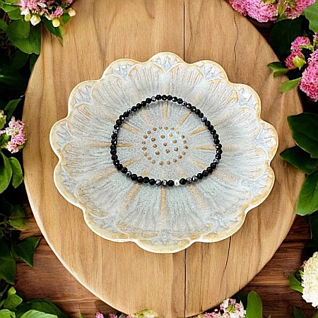 Bratara dama neagra Josephina din Spinel Negru si Hematit cu argint 925 [1]