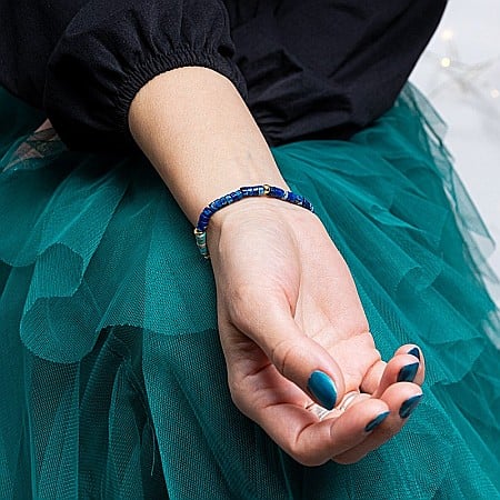 Bratara Dama Nirmay din pietre naturale de Sediment de Jasp si Kyanit [3]