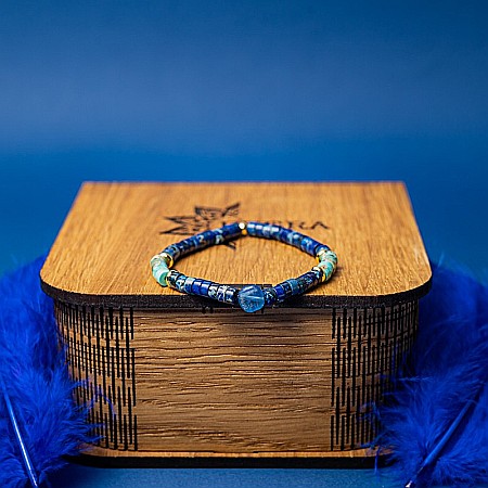 Bratara Dama Nirmay din pietre naturale de Sediment de Jasp si Kyanit [8]