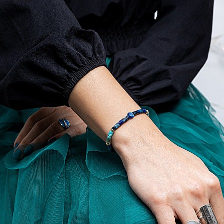 Bratara Dama Nirmay din pietre naturale de Sediment de Jasp si Kyanit [11]