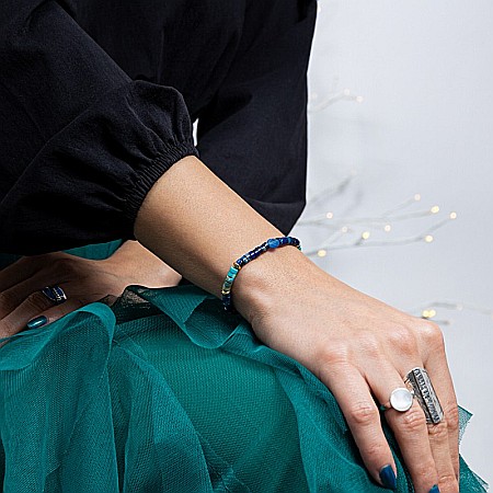 Bratara Dama Nirmay din pietre naturale de Sediment de Jasp si Kyanit [4]