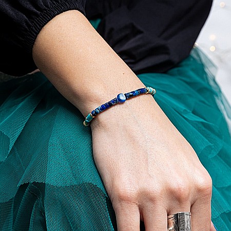 Bratara Dama Nirmay din pietre naturale de Sediment de Jasp si Kyanit [2]