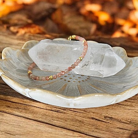 Bratara dama Piatra Soarelui Anjali cu argint placat cu aur [1]