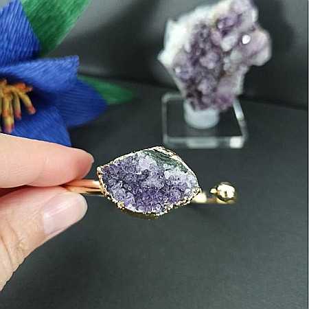 Bratara dama pietre semipretioase Ametist, Tania, placata cu aur de 24 K [3]