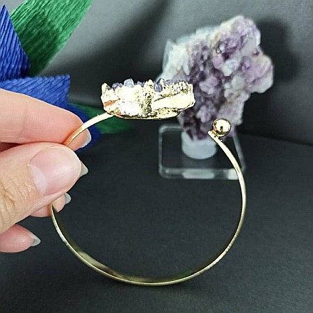 Bratara dama pietre semipretioase Ametist, Tania, placata cu aur de 24 K [5]