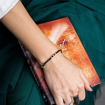 Bratara dama pietre semipretioase Blake din Spinel negru, cu accesorii si sistem de inchidere din argint [9]