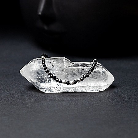 Bratara dama pietre semipretioase Blake din Spinel negru, cu accesorii si sistem de inchidere din argint [2]