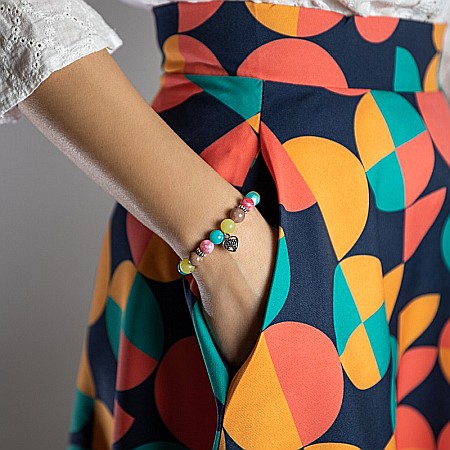 Bijuterii Amazonit - Bratara dama pietre semipretioase Leila, margele de 8 mm