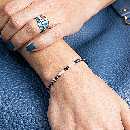 Bratara dama Ravindra din pietre naturale de Safir cu accesorii si sistem de inchidere din argint 925 [13]