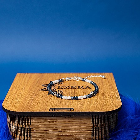 Bratara dama Ravindra din pietre naturale de Safir cu accesorii si sistem de inchidere din argint 925 [8]