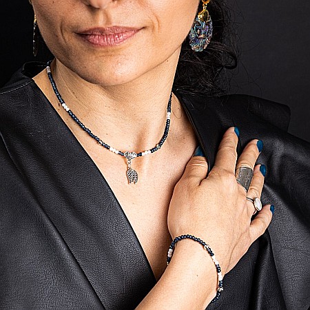 Bratara dama Ravindra din pietre naturale de Safir cu accesorii si sistem de inchidere din argint 925 [17]