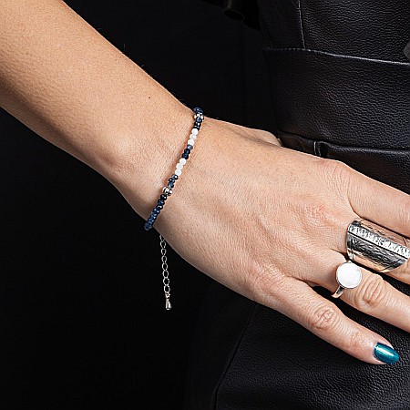 Bratara dama Ravindra din pietre naturale de Safir cu accesorii si sistem de inchidere din argint 925 [6]