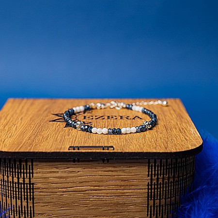 Bratara dama Ravindra din pietre naturale de Safir cu accesorii si sistem de inchidere din argint 925 [9]