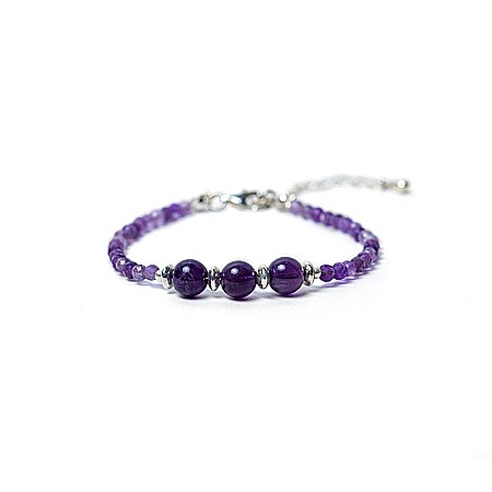 Bratara dama Reena din pietre naturale de Ametist, inchidere si accesorii din argint 925 [16]