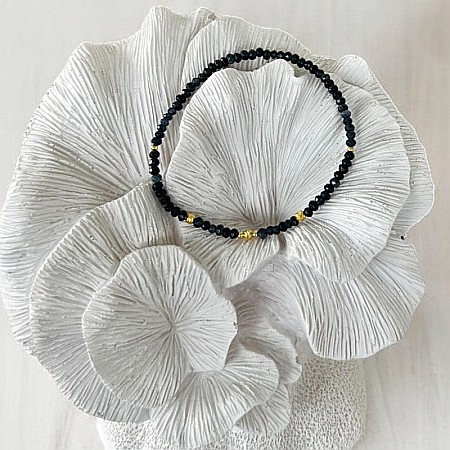 Bratara Dama Sara din pietre naturale de Safir si accesorii din argint placat cu aur [4]