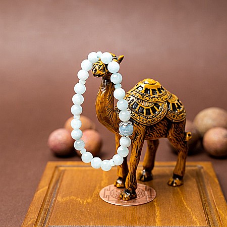 Bratara dama Serena din cristale de Acvamarin si Angelit, cu accesorii din Argint 925 [12]