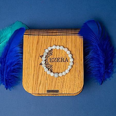 Bratara dama Serena din cristale de Acvamarin si Angelit, cu accesorii din Argint 925 [8]