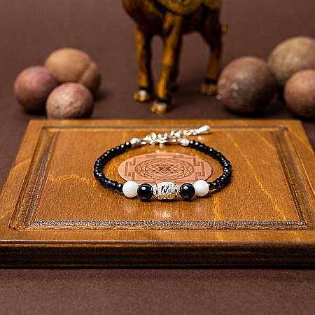 Bratara dama Shrey din pietre naturale de Spinel negru cu accesorii si sistem de inchidere din argint 925 [5]