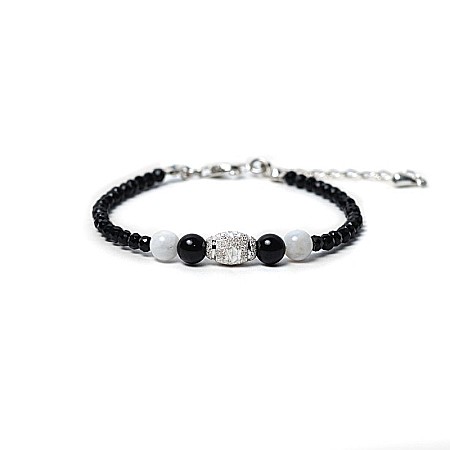 Bratara dama Shrey din pietre naturale de Spinel negru cu accesorii si sistem de inchidere din argint 925 [18]