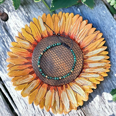 Bratara Dama snur Miland din pietre semipretioase de Malachit natural cu accesorii din Argint [10]