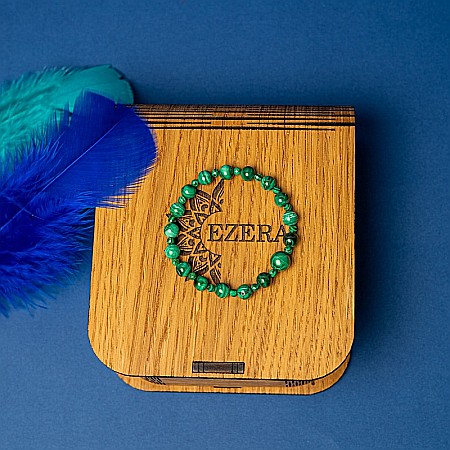 Bratara dama Verdi, din pietre semipretioase de Malachit [10]