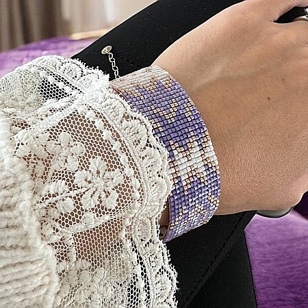 Bratara eleganta femei Poesis din margele Miyuki, impletita manual [10]