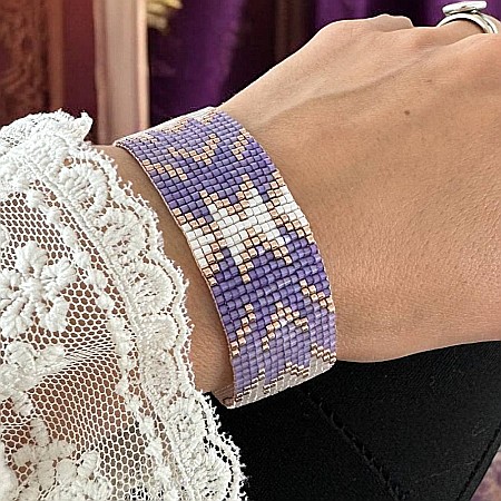 Bratara eleganta femei Poesis din margele Miyuki, impletita manual [12]