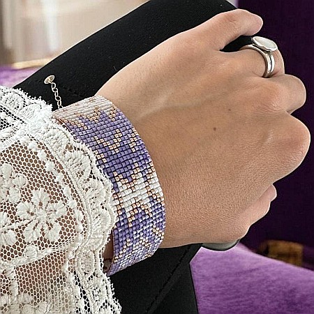 Bratara eleganta femei Poesis din margele Miyuki, impletita manual [6]