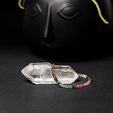 Bratara Felicity din turmalina multicolora rondele A++, inchidere din Argint 925 [3]