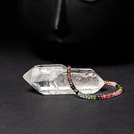 Bratara Felicity din turmalina multicolora rondele A++, inchidere din Argint 925 [4]