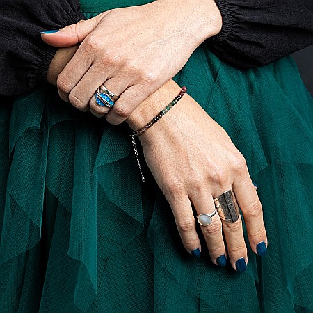 Bratara Felicity din turmalina multicolora rondele A++, inchidere din Argint 925 [7]