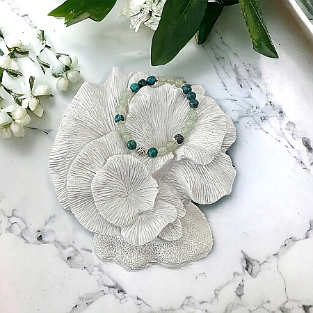 Bratara femei Adria din cristale de Aventurin si Turcoaz American cu accesorii din argint 925 [4]