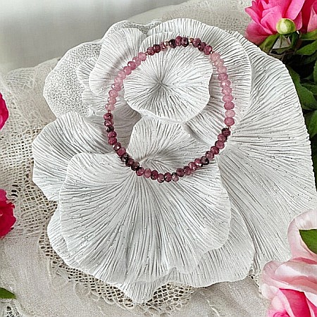 Bratara femei Arabella din Rodonit si Jad Roz cu argint placat roz gold 925 [5]